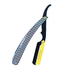 Navaja de barbero plegable de acero inoxidable para afeitar el cabello, cejas y barba, con hoja recta - Product Image 3