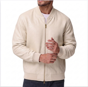 Ostriya V-neck Canvas Polyester/Cotton <b>Men's</b> Bomber <b>Jacket</b> <b>Long</b> Sleeves Front Custom Winter Warm Quick Dry Heat-Transfer - Product Image 6