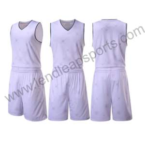 Maillot de basket-ball brodé en impression numérique par sublimation, maille en polyester, uniformes réversibles pour jeunes hommes - Product Image 3