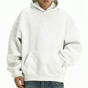 Men Regular Fit Drop Shoulder Hoodie Fashion Streetwear <b>Fleece</b> Anti-Wrinkle Breathable Heavy Cotton <b>Sweatshirt</b> Wholesale OEM - Product Image 3