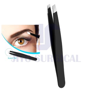 Pinzas para cejas Venta al por mayor Maquillaje y herramientas de acero inoxidable Pinzas para extensiones de pestañas Pinzas para cejas de etiqueta privada - Product Image 2