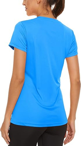 T-Shirt femme manches courtes chemise de Sport en plein air séchage rapide hauts été t-shirt pour femmes 100% polyester tissu respirant - Product Image 2