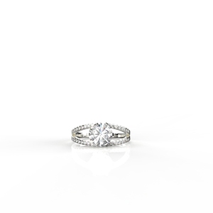 Avarta Jewellery Bague en or blanc 14 carats avec diamant de laboratoire solitaire de mariée - Product Image 5