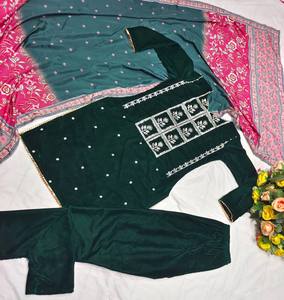 Beautiful Party Wear <b>Top</b> Bottom With Dupatta With Sequence work - Product Image 2