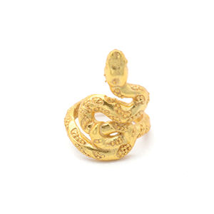 Vente chaude Cool Hiphop Style Snake-Shaped Women's Alloy Rings Trendy Gold Plating Matériel principal Laiton Perfect Detailing - Product Image 1
