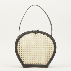 Newest Design Handwicker Rattan Leather <b>Bag</b> for Women Tote <b>Bag</b> Wholesales Nice Price From Vietnam - Product Image 3