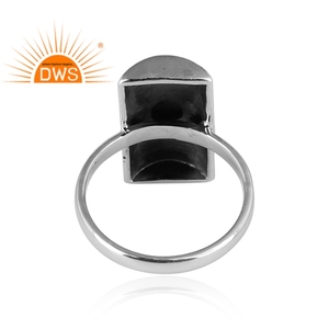 925 argent Sterling oxydé naturel Lapis Lazuli pierres précieuses écorce conception déclaration bague bijoux personnalisés pour les femmes cadeau pour elle - Product Image 4