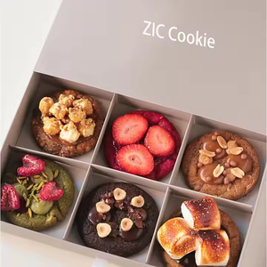 Nhà máy trực tiếp Crepe trượt hộp Khay bánh quà tặng bánh ngọt cupcake bánh rán Hot Dog giấy Bao bì hộp cookie với ngăn cửa sổ - Product Image 1