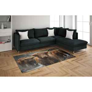 Tapis imprimé avec motif de bovins des Highlands écossais : un essentiel pour la décoration de la ferme, avec un tapis moelleux à poils longs - Product Image 2