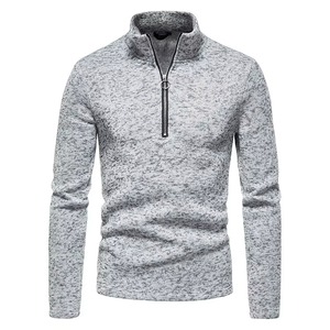 OEM hiver hommes 1/4 fermeture éclair sweat-shirt personnalisé chaud épais polaire pull sweat pour hommes - Product Image 4