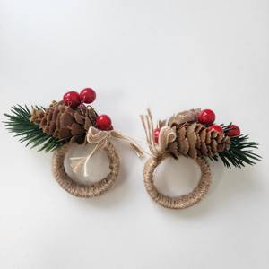 Porte-serviette écologique en jute pour décoration de table rustique Fêtes de mariage Hôtel Salle à manger Charmant anneau de serviette - Product Image 2