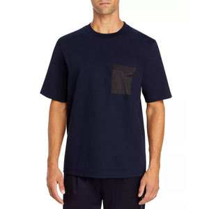 100% T-Shirt Homme Bio Haute Qualité 220 Grammes Coton Lourd Personnalisable Ringer Tee Design Formel Polyester/Coton Tricoté - Product Image 4