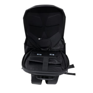 Sac à dos portable USB antivol étanche en coque rigide durable de style cyberpunk avec contrôle par application et éclairage LED intégré pour casque - Product Image 3