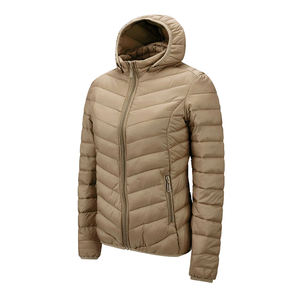 แจ็กเก็ตทรงปลาปักเป้าสำหรับผู้หญิงมีฮู้ดกันลมมีแผ่นบุฟองน้ำบางเบาสำหรับฤดูหนาวตามสั่ง - Product Image 6