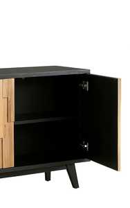 ตู้เก็บของไม้4ประตูสไตล์โมเดิร์นมีไซด์บอร์ดดีไซน์เรขาคณิตสำหรับห้องนั่งเล่นวิลล่าและห้อง - Product Image 4