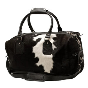 High Quality <b>Large</b> Cowhide Duffel <b>Bag</b> with New Cow Hair Pattern Fashionable Outdoor Shoulder Travel <b>Bag</b> for <b>Men</b> Zipper Closure - Product Image 3