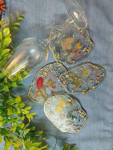 แผ่นรองแก้วเรซิ่นสไตล์โบฮีเมียน เป็นมิตรกับสิ่งแวดล้อม ผิวเรียบ สำหรับชา กาแฟ น้ำผลไม้ เครื่องดื่มเย็น คุณภาพสูง ราคาขายส่ง - Product Image 5