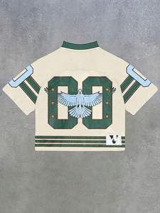 Maillot de football américain sur mesure grande taille pour l'été – Qualité supérieure, manches courtes, respirant, imprimé, techniques avancées - Product Image 2