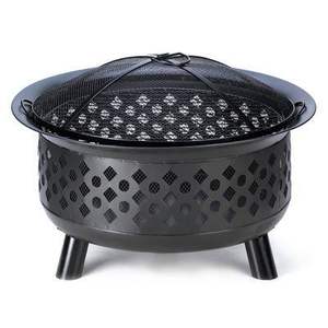 Foyer en fer à usage extérieur avec zone de flamme extra large et base résistante aux intempéries conçue pour le chauffage de l'arrière-cour - Product Image 4