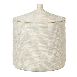 HNH Craft's Eco-Friendly Best Choice Customizable OEM Rectangle Seagrass Bohemian Handwoven Multifunction 0-1L Capacity <b>Storage</b> - Product Image 3