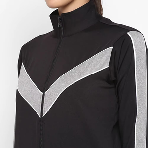 Moda logotipo personalizado cremallera Joggers conjunto de dos piezas pantalones de chándal y Sudadera con capucha conjunto de chándal de las mujeres 2 piezas Conjunto para las mujeres - Product Image 4