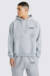 ผู้ผลิตเสื้อผ้าตามสั่ง ชุดแทรคสูทผ้าฝ้าย 100% แบบเรียบง่าย สวมใส่สบาย รับผลิตแบรนด์ส่วนตัว ชุดเสื้อฮู้ดดี้และกางเกงทรงบูทคัทสำหรับทุกเพศ - Product Image 2