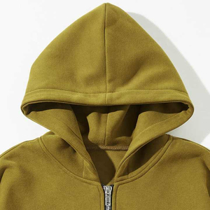 Sweat à capuche zippé de qualité supérieure hommes Boxy sweat à capuche zippé surdimensionné Streetwear lavage à l'acide en détresse plaine personnaliser hommes sweats à capuche zippés - Product Image 2