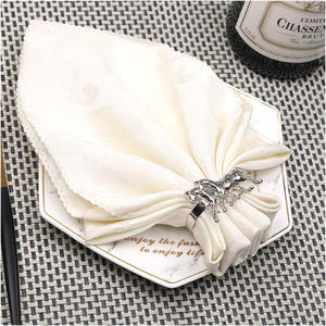 Lapin de luxe design décoratif de table rond de serviette de luxe qualité or métal rond de serviette porte-mouchoirs pour fournisseurs de gros - Product Image 3