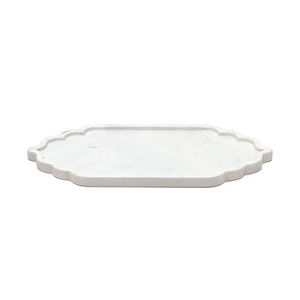 High on Demand Rectangle Shape Mughal <b>Marble</b> <b>Tray</b> for Food Serving Available at Bulk Quantity from Indian Supplier - Product Image 1
