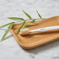 Poignée résistante à l'eau de brosse à dents en bambou d'extrait de Miswak