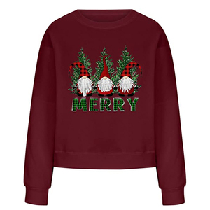Winter New Christmas Digital Color Print Round Neck Custom Logo Women's Couple Dress Sweatshirt Eco-Friendly High Quality - Product Image 2