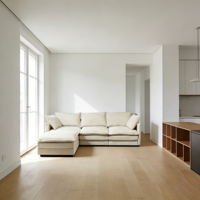 Fabrikverkauf Modernes Modulares Schlafsofa, Konvertierbares Cloud-Sofa in L-Form mit Chenille-Bezug, 5 Jahre Garantie für Wohnzimmer