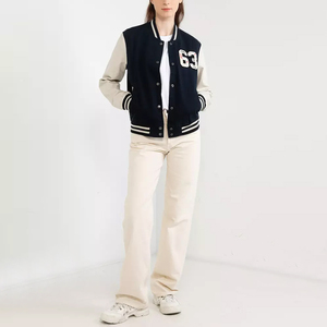 Mode broderie veste pour femmes élégant haute qualité Varsity veste épais hiver tenue décontracté chaud Streetwear Varsity veste - Product Image 2