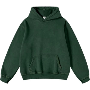 Nouveauté 2026 – Sweat à capuche homme hiver délavé à l'acide, broderie 3D, 100 % coton, coupe oversize, fabrication OEM en gros, fabriqué au Pakistan - Product Image 5