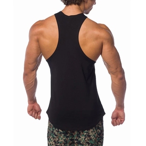 Wholesale Quick Dry Breathable Tank Top for <b>Men</b> Knitted Sporty Sleeveless Workout Wear <b>stringer</b> <b>vests</b> with silicon printing logo - Product Image 2