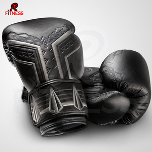 Guantes de Boxeo Personalizados de Cuero de 10OZ 12OZ 14OZ 16OZ para Entrenamiento de Artes Marciales, Cómodos y Profesionales, con Diseño de Logotipo Personalizado RC - Product Image 3