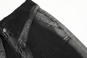 Kivotech กางเกงยีนส์สำหรับผู้ชาย, กางเกงลำลองทรงหลวมผ้าซักผ้าฝ้าย - Product Image 3