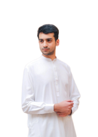 Shalwar Kameez Katun Pria yang Stylish |   Pakaian Pesta Tradisional Formal Tenun Desain Modern Anti Kusut Elastis Cepat Kering Semua Ukuran