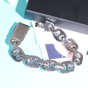 Pulsera de Nariz de Cerdo con Diamantes de Moissanita Redondos Incoloros, Estilo Hip Hop, en Plata 925, Joyería Brillante para Raperos a Bajo Precio - Product Image 5