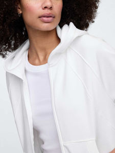 High Quality 100% Cotton Women's Heavyweight 500GSM <b>Zipper</b> Hood Custom Logo Front Streetwear Hoodie-Customizable Colors & Sizes - Product Image 3