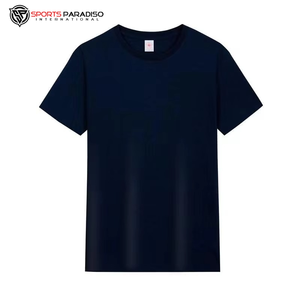 2025 été personnalisé hommes T-Shirt 100% coton à manches courtes cou plaine rayé décontracté personnalisé couleurs tailles tricoté tissu - Product Image 2
