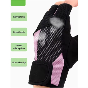 Guantes de Gimnasio de Cuero Rosa y Negro para Mujer, Guantes de Protección para Levantamiento de Pesas, Guantes de Ciclismo para Hombre - Product Image 2