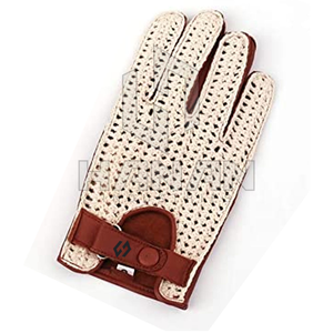 Gants de conduite à doigts complets en maille anti-transpiration en cuir respirant conçus pour l'écran tactile par temps chaud en plein air - Product Image 5