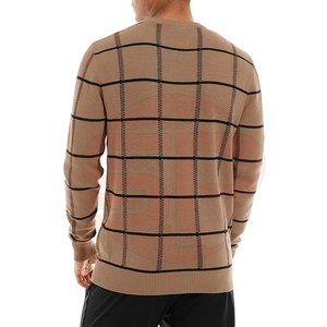 Chandails décontractés de couleur unie pour hommes, couche intérieure chaude, pull jacquard de haute qualité à la mode - Product Image 3