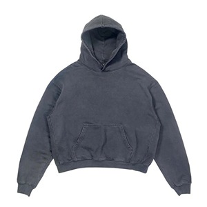Sweat-shirts pour hommes sur mesure, surdimensionnés, de haute qualité, délavés à l'acide, brodés, nouvelle collection hiver 2026 - Product Image 5