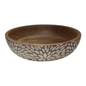 Pâte décorative écologique à pétrir, bol à fruits multifonctionnel en bois de mangue sculpté à la main pour les décorations de Table - Product Image 1