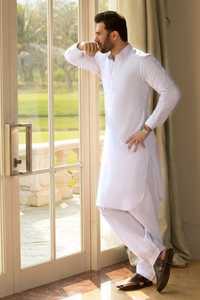 Améliorez votre jeu de mode ethnique avec Shalwar Kameez Vêtements ethniques modernes Shalwar Kameez pour hommes Taylor cousus - Product Image 5