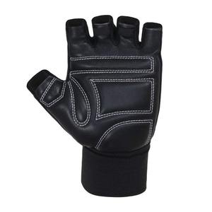 Gants de fitness en cuir demi-doigt unisexe personnalisés pour la musculation cyclisme haltérophilie entraînement pour les sports de gymnastique - Product Image 3