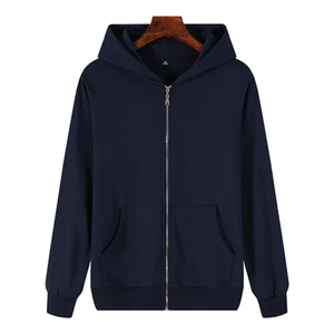 Sweat à capuche en molleton pour homme, coupe classique, confortable, respirant, 180g, en coton mélangé de haute qualité, couleur unie personnalisable, manches longues - Product Image 4