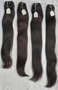 Mechones de pelo weft, máquina de pelo indio, cabello NATURAL sin caída, sin enredos, HAMAN puro - Product Image 3